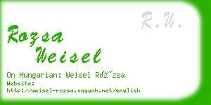 rozsa weisel business card